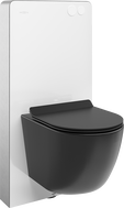 Mexen Lena nástenná WC súprava pneumatický rám Tex Air G s WC misou Tornado a pomaly padajúcim sedadlom, čierny mat
