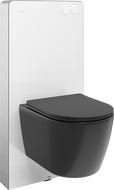 Mexen Carmen súprava podomietkového WC pneumatikový rám Tex Air G s WC mísou a pomaly klesajúcim sedadlom, čierny mat