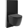 Mexen Carmen nástenný WC set s pneumatickým rámom Tex Air G s WC miskou a pomaly padajúcou doskou, čierny mat