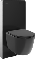 Mexen Carmen nástenný WC set s pneumatickým rámom Tex Air G s WC miskou a pomaly padajúcou doskou, čierny mat