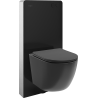 Mexen Lena nástenný WC set, pneumatický rám Tex Air G s WC misou a pomaly klesajúcou doskou, čierny mat - 615030221085A-70