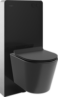 Mexen Rico povrchová zostava WC pneumatický rám Tex Air G s WC misou a doskou so spomaleným zatváraním, čierny mat