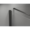 Mexen Mist-B odklápacia sprchová kabína 80 x 70 cm, priehľadná, zbraňovo šedá kartáčovaná - 8A2T-080-070-66-00