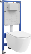 Mexen Rico podomietkový WC set Tex Slim s WC mísou 2.0 Tornado a doskou s pomalým zatváraním, biela - 61003072L4000T