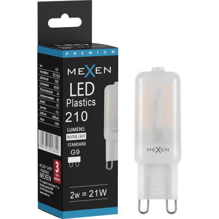Mexen Aura LED žiarovka G9, 2W, Neutrálna - 4000K, 210 lm - L120-G9-0240-01