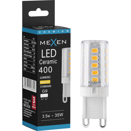 Mexen Aura LED žiarovka G9, 3,5W, Teplá - 3000K, 400 lm - L121-G9-0330-01