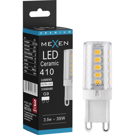 Mexen Aura LED žiarovka G9, 3,5W, Neutrálna - 4000K, 410 lm - L121-G9-0340-01