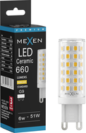 Mexen Aura LED žiarovka G9, 6W, Teplá - 3000K, 660 lm - L121-G9-0630-01