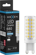 Mexen Aura LED žiarovka G9, 6W, Studená - 6500K, 680 lm - L121-G9-0665-01