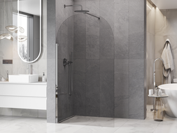 Mexen Kioto-Q sprchová stena Walk-in 100 x 200 cm, transparentná 8 mm, chróm - 800-100-101-01-00-Q
