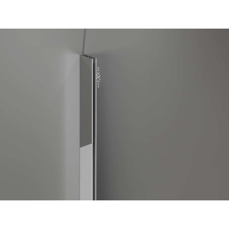 Mexen Kioto-Q sprchová stena Walk-in 120 x 200 cm, transparentná 8 mm, chróm - 800-120-101-01-00-Q