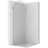 Mexen Kioto-Q Sprchová stena Walk-in 80 x 200 cm, transparentná 8 mm, biela - 800-080-101-20-00-Q