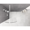 Mexen Kioto-Q sprchová stena Walk-in 90 x 200 cm, transparentná 8 mm, biela - 800-090-101-20-00-Q