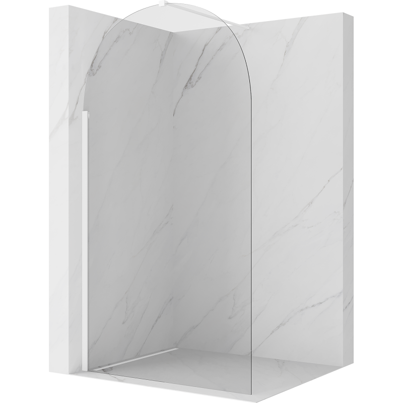 Mexen Kioto-Q sprchová stena Walk-in 100 x 200 cm, transparentná 8 mm, biela - 800-100-101-20-00-Q