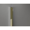Mexen Kioto-Q sprchová stena Walk-in 80 x 200 cm, transparentná 8 mm, zlatá - 800-080-101-50-00-Q