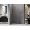 Mexen Kioto-Q sprchová stena Walk-in 80 x 200 cm, transparentná 8 mm, zlatá - 800-080-101-50-00-Q