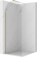 Mexen Kioto-Q Sprchová stena Walk-in 90 x 200 cm, transparentná 8 mm, zlatá - 800-090-101-50-00-Q