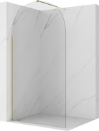 Mexen Kioto-Q Sprchová stena Walk-in 100 x 200 cm, transparentná 8 mm, zlatá - 800-100-101-50-00-Q