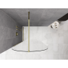 Mexen Kioto-Q Sprchová stena Walk-in 120 x 200 cm, transparentná 8 mm, zlatá - 800-120-101-50-00-Q