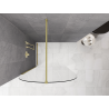 Mexen Kioto-Q sprchová stena Walk-in 100 x 200 cm, transparentná 8 mm, zlatá brúsená - 800-100-101-55-00-Q