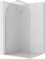 Mexen Kioto-Q sprchová stena Walk-in 110 x 200 cm, priehľadná 8 mm, zlatá kartáčovaná - 800-110-101-55-00-Q