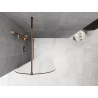 Mexen Kioto-Q sprchová stena Walk-in 90 x 200 cm, transparentná 8 mm, ružové zlato - 800-090-101-60-00-Q