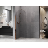 Mexen Kioto-Q sprchová stena Walk-in 90 x 200 cm, transparentná 8 mm, ružové zlato - 800-090-101-60-00-Q