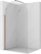 Mexen Kioto-Q sprchová stena Walk-in 110 x 200 cm, priehľadná 8 mm, ružové zlato - 800-110-101-60-00-Q