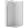 Mexen Kioto-Q sprchová stena Walk-in 80 x 200 cm, priehľadná 8 mm, brúsená meď - 800-080-101-65-00-Q