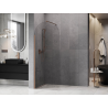 Mexen Kioto-Q sprchová stena Walk-in 90 x 200 cm, priehľadná 8 mm, kartáčovaná meď - 800-090-101-65-00-Q