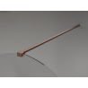 Mexen Kioto-Q sprchová stena Walk-in 90 x 200 cm, priehľadná 8 mm, kartáčovaná meď - 800-090-101-65-00-Q