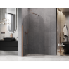 Mexen Kioto-Q sprchová stena Walk-in 100 x 200 cm, priehľadná 8 mm, brúsená meď - 800-100-101-65-00-Q