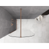 Mexen Kioto-Q sprchová stena Walk-in 120 x 200 cm, transparentná 8 mm, brúsená meď - 800-120-101-65-00-Q