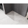 Mexen Kioto-Q sprchová stena Walk-in 120 x 200 cm, transparentná 8 mm, brúsená meď - 800-120-101-65-00-Q