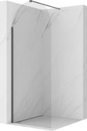 Mexen Kioto-Q sprchová stena Walk-in 90 x 200 cm, transparentná 8 mm, brúsená tmavosivá - 800-090-101-66-00-Q
