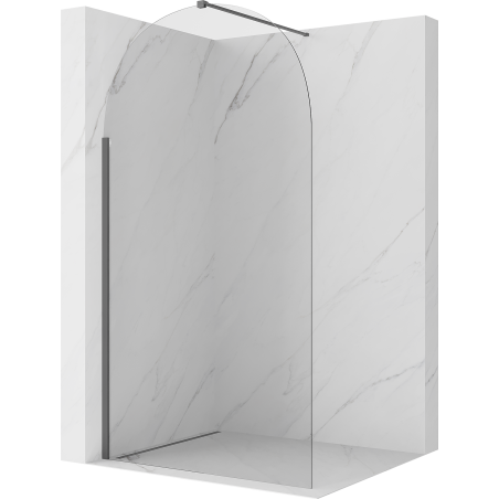 Mexen Kioto-Q sprchová stena Walk-in 100 x 200 cm, transparentná 8 mm, brúsená zbraňová šedá - 800-100-101-66-00-Q