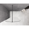 Mexen Kioto-Q sprchová stena Walk-in 100 x 200 cm, transparentná 8 mm, brúsená zbraňová šedá - 800-100-101-66-00-Q