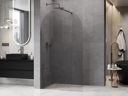 Mexen Kioto-Q sprchová stena Walk-in 100 x 200 cm, transparentná 8 mm, brúsená zbraňová šedá - 800-100-101-66-00-Q
