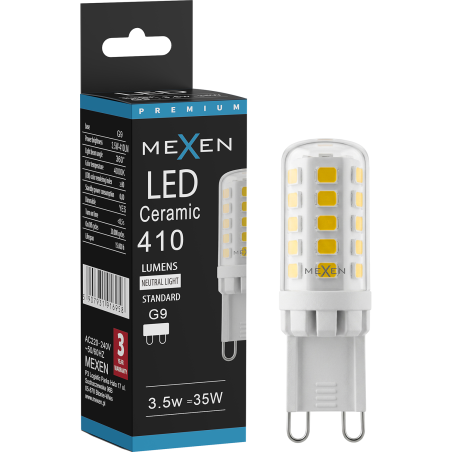 Mexen Aura Stmievateľná LED žiarovka G9, 3,5W, Neutrálna - 4000K, 410 lm - L122-G9-0340-01