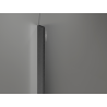 Mexen Kioto-Q sprchová stena Walk-in 120 x 200 cm, transparentná 8 mm, štrikovaná zbraňová šedá - 800-120-101-66-00-Q