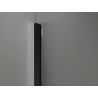 Mexen Kioto-Q Sprchová stena Walk-in 100 x 200 cm, transparentná 8 mm, čierna - 800-100-101-70-00-Q