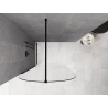 Mexen Kioto-Q sprchová stena Walk-in 120 x 200 cm, transparentná 8 mm, čierna - 800-120-101-70-00-Q