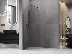 Mexen Kioto-Q sprchová stena Walk-in 90 x 200 cm, priehľadná 8 mm, gun metal - 800-090-101-95-00-Q