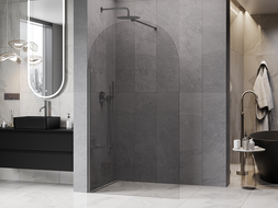 Mexen Kioto-Q sprchová zástena Walk-in 100 x 200 cm, priehľadná 8 mm, gun metal - 800-100-101-95-00-Q