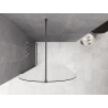 Mexen Kioto-Q Sprchová stena Walk-in 110 x 200 cm, transparentná 8 mm, gun metal - 800-110-101-95-00-Q