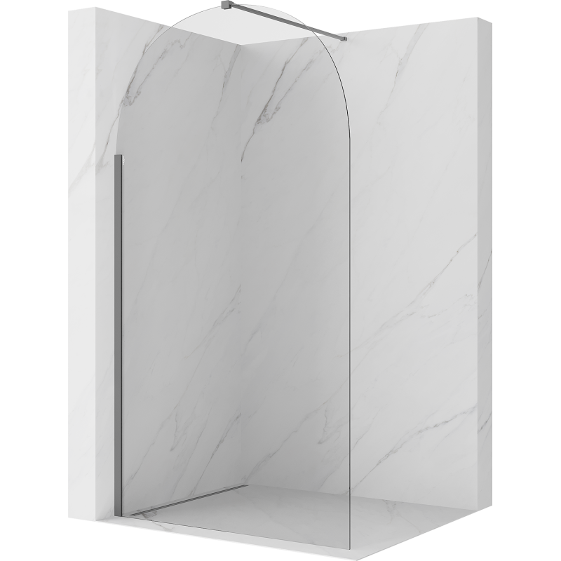 Mexen Kioto-Q Sprchová stena Walk-in 110 x 200 cm, transparentná 8 mm, gun metal - 800-110-101-95-00-Q