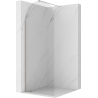 Mexen Kioto-Q sprchová stena Walk-in 80 x 200 cm, priehľadné 8 mm, brúsený nikel - 800-080-101-97-00-Q