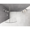 Mexen Kioto-Q sprchová stena Walk-in 90 x 200 cm, transparentná 8 mm, brúsený nikel - 800-090-101-97-00-Q