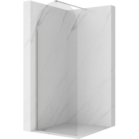 Mexen Kioto-Q sprchová stena Walk-in 90 x 200 cm, transparentná 8 mm, brúsený nikel - 800-090-101-97-00-Q