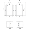 Mexen Kioto-Q sprchová stena Walk-in 90 x 200 cm, transparentná 8 mm, brúsený nikel - 800-090-101-97-00-Q